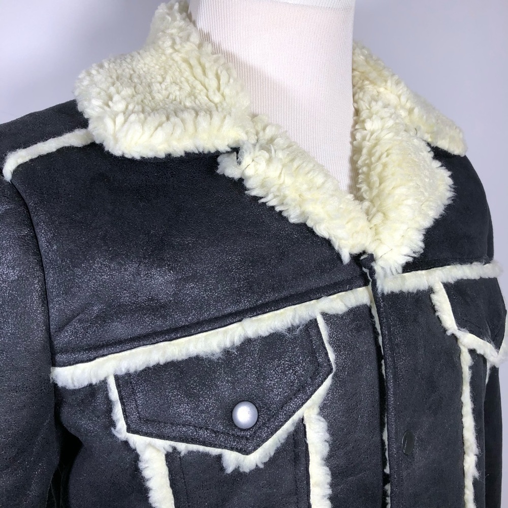 Asos Sherpa Lined and Trimmed Black Jacket - Picture 15 of 15